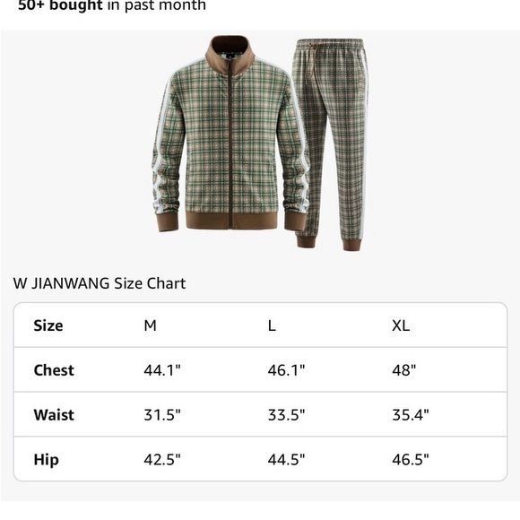 Plaid Track Suit with Brown Accents - Picture 5 of 5